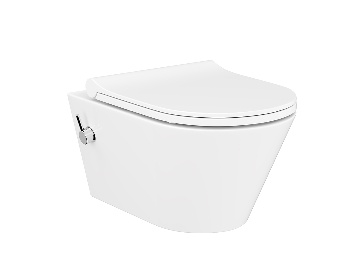 Lucco Avva Wand-wc 53 Cm Mit Integrierter Warm-/kaltwasserarmatur